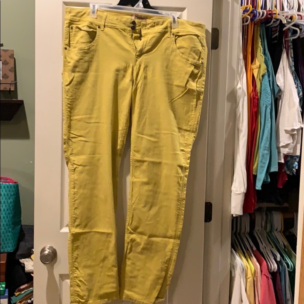 Golden yellow straight leg jeans size 22